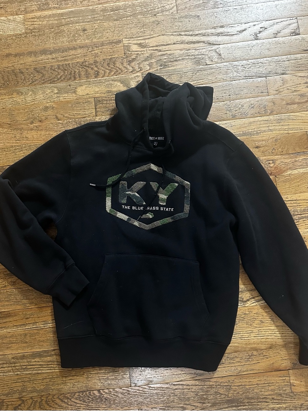 Kavu Black Hoodie with Camo KAVU Chest Logo